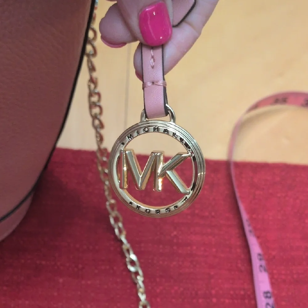 Michael Kors Townsend Blush Convertible Bucket/ Crossbody Bag with Gold Accents